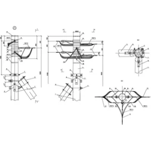 IEK Опора ПОАд16 деревянная анкерная переходная ответв. двухцепная - ASIP-DER-OPR-472-00-76 IEK Опора ПОАд16 деревянная анкерная переходная ответв. двухцепная - ASIP-DER-OPR-472-00-76