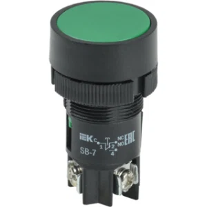 IEK Кнопка SВ-7 "Пуск" зеленая 1з+1р d=22мм/240В - BBT40-SB7-K06 IEK Кнопка SВ-7 "Пуск" зеленая 1з+1р d=22мм/240В - BBT40-SB7-K06