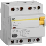IEK Выключатель дифференциальный (УЗО) ВД1-63 4Р 25А 300мА